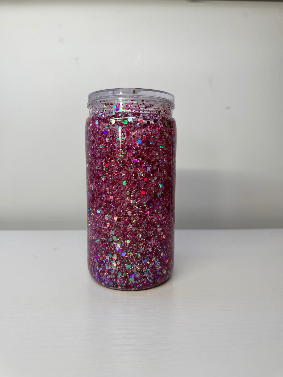 Pre made glitter snow globe tumbler