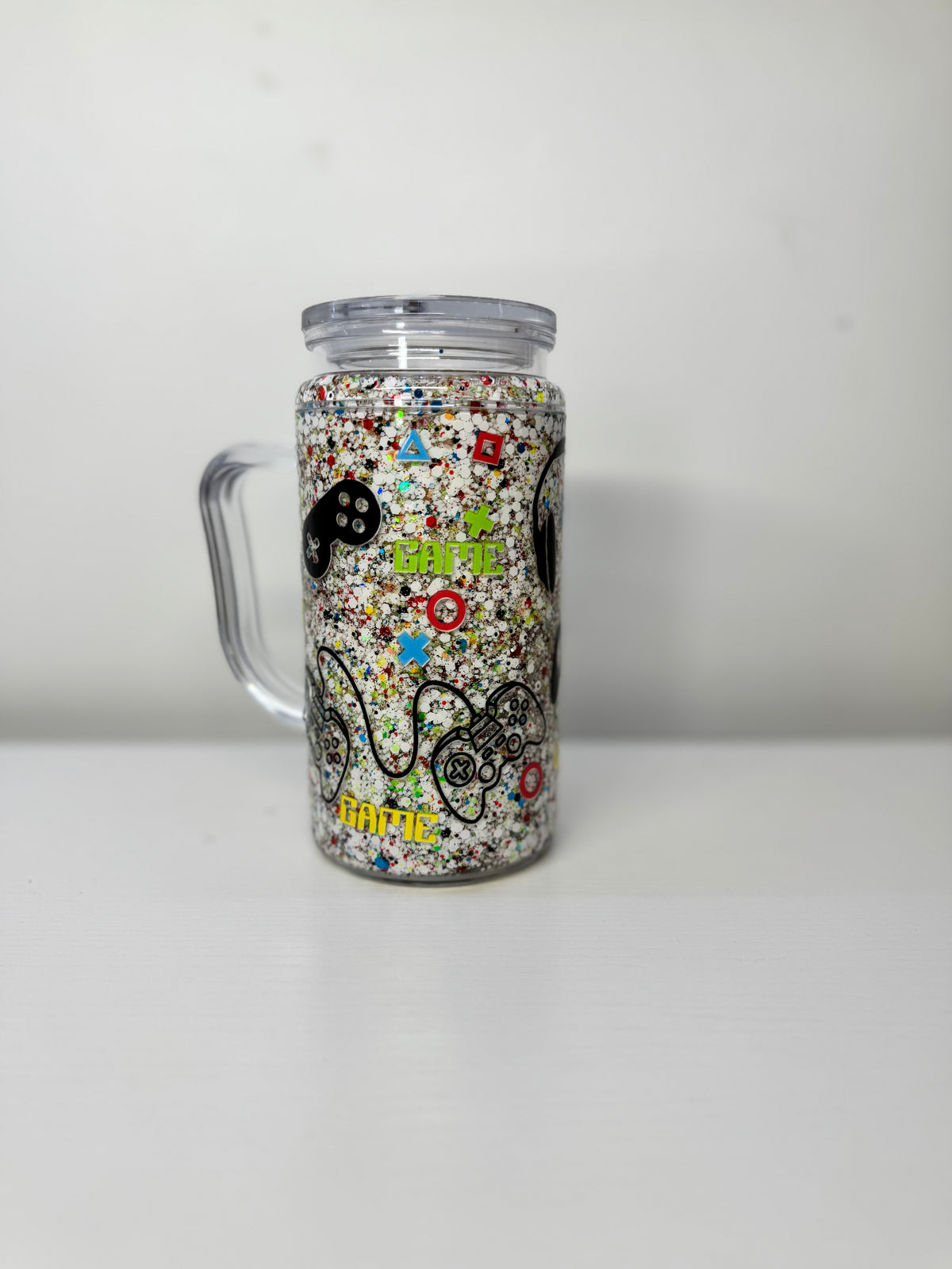 Pre-Made Gamer Glitter Tumbler