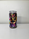 Pre made German shepherd glitter tumbler